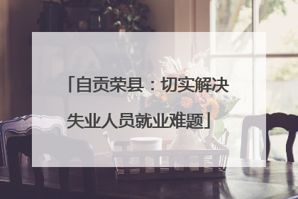 自贡荣县：切实解决失业人员就业难题