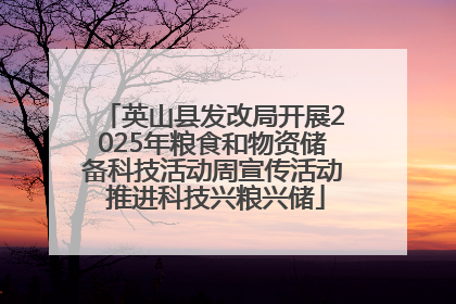 英山县发改局开展2025年粮食和物资储备科技活动周宣传活动 推进科技兴粮兴储