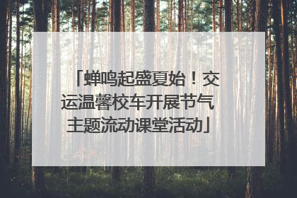 蝉鸣起盛夏始！交运温馨校车开展节气主题流动课堂活动