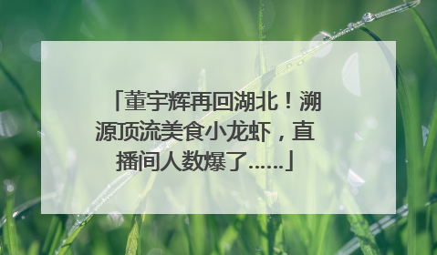 董宇辉再回湖北！溯源顶流美食小龙虾，直播间人数爆了……