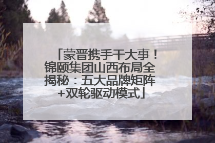 蒙晋携手干大事！锦颐集团山西布局全揭秘：五大品牌矩阵+双轮驱动模式