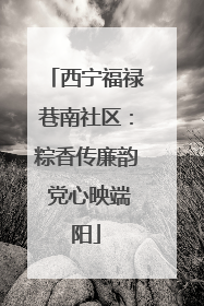 西宁福禄巷南社区：粽香传廉韵 党心映端阳