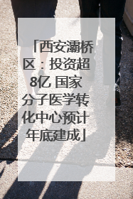 西安灞桥区：投资超8亿 国家分子医学转化中心预计年底建成