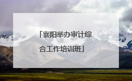 襄阳举办审计综合工作培训班