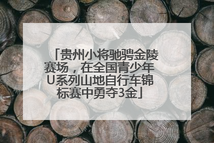 贵州小将驰骋金陵赛场，在全国青少年U系列山地自行车锦标赛中勇夺3金