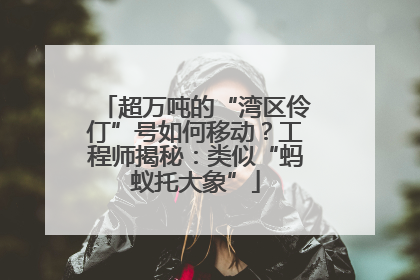 超万吨的“湾区伶仃”号如何移动？工程师揭秘：类似“蚂蚁托大象”