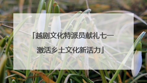 越剧文化特派员献礼七一 激活乡土文化新活力