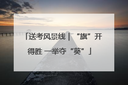 送考风景线｜“旗”开得胜 一举夺“葵”