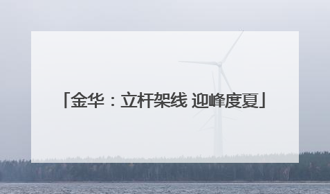 金华：立杆架线 迎峰度夏