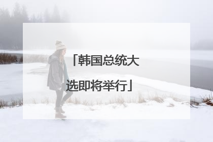 韩国总统大选即将举行