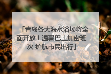 青岛各大海水浴场将全面开放！温馨巴士加密班次 护航市民出行