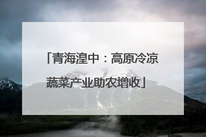 青海湟中：高原冷凉蔬菜产业助农增收