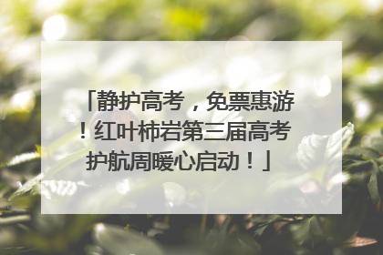 静护高考，免票惠游！红叶柿岩第三届高考护航周暖心启动！