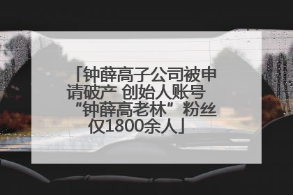 钟薛高子公司被申请破产 创始人账号“钟薛高老林”粉丝仅1800余人