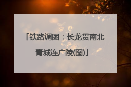 铁路调图：长龙贯南北 青城连广陵(图)