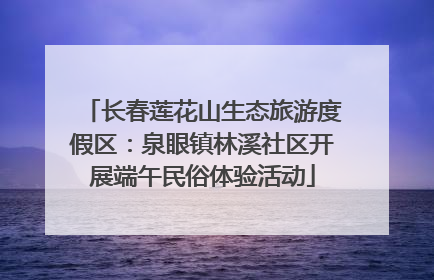 长春莲花山生态旅游度假区：泉眼镇林溪社区开展端午民俗体验活动