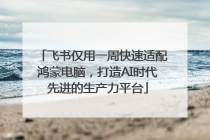 飞书仅用一周快速适配鸿蒙电脑，打造AI时代先进的生产力平台