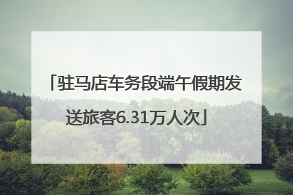 驻马店车务段端午假期发送旅客6.31万人次