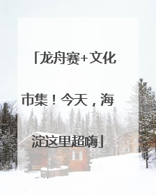 龙舟赛+文化市集！今天，海淀这里超嗨