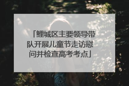 鲤城区主要领导带队开展儿童节走访慰问并检查高考考点