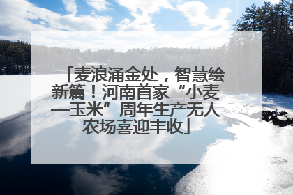 麦浪涌金处，智慧绘新篇！河南首家“小麦—玉米”周年生产无人农场喜迎丰收