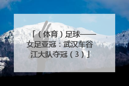 （体育）足球——女足亚冠：武汉车谷江大队夺冠（3）