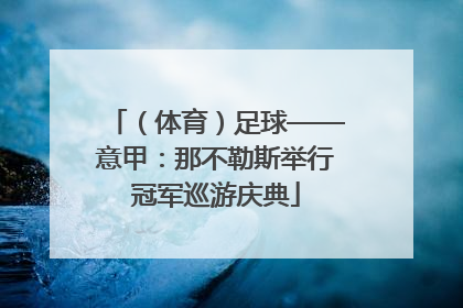 （体育）足球——意甲：那不勒斯举行冠军巡游庆典
