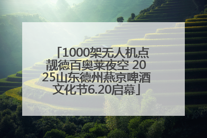 1000架无人机点靓德百奥莱夜空 2025山东德州燕京啤酒文化节6.20启幕