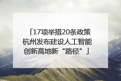 17项举措20条政策 杭州发布建设人工智能创新高地新“路径”