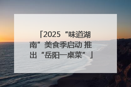 2025“味道湖南”美食季启动 推出“岳阳一桌菜”