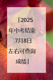 2025年中考结束 7月8日左右可查询成绩