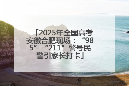 2025年全国高考安徽合肥现场：“985”“211”警号民警引家长打卡