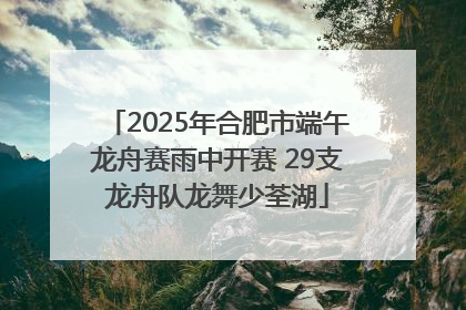 2025年合肥市端午龙舟赛雨中开赛 29支龙舟队龙舞少荃湖