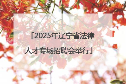2025年辽宁省法律人才专场招聘会举行
