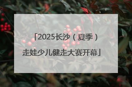 2025长沙（夏季）走娃少儿健走大赛开幕