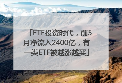 ETF投资时代，前5月净流入2400亿，有一类ETF被越涨越买